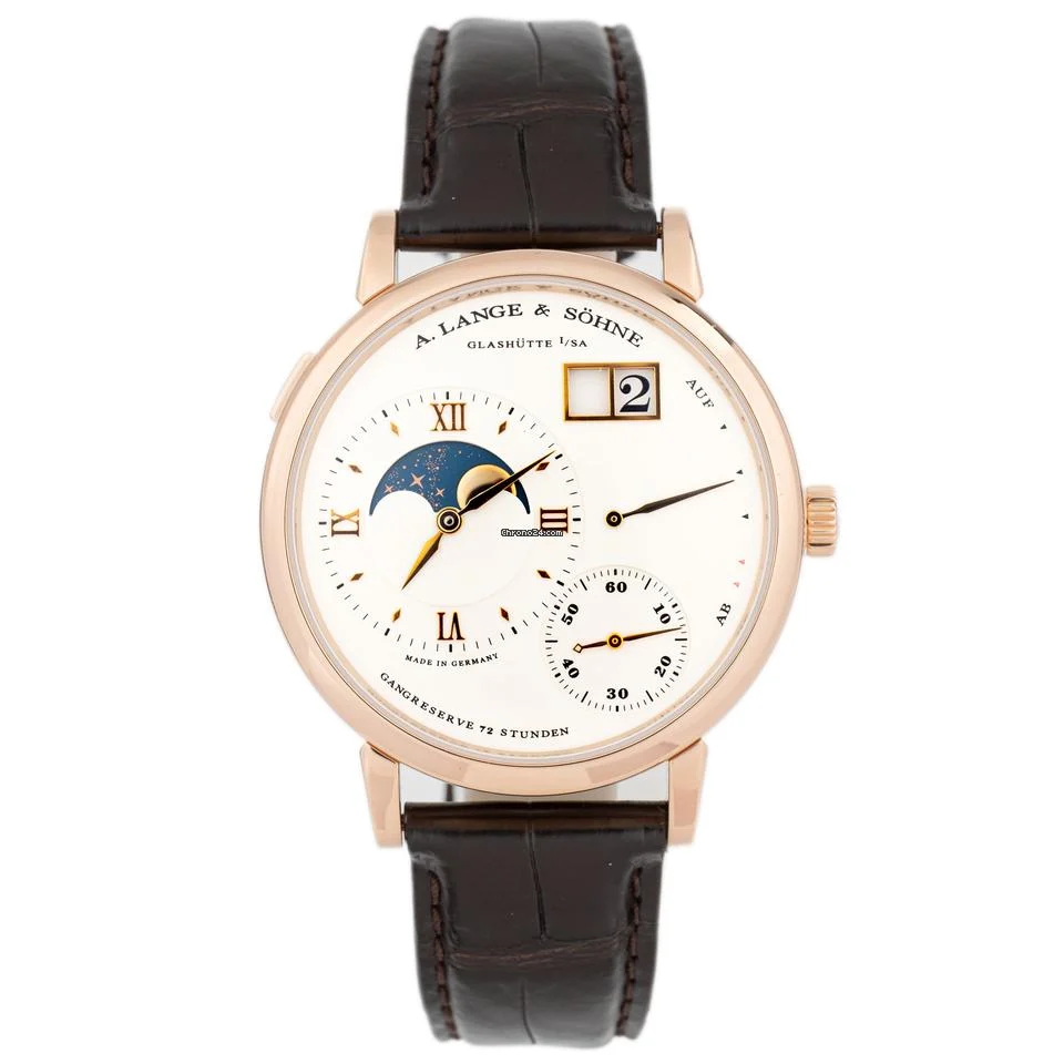 A. Lange & S?hne Grand Lange 1 Moon Phase Rose Gold Silver Dial 41mm 139.032