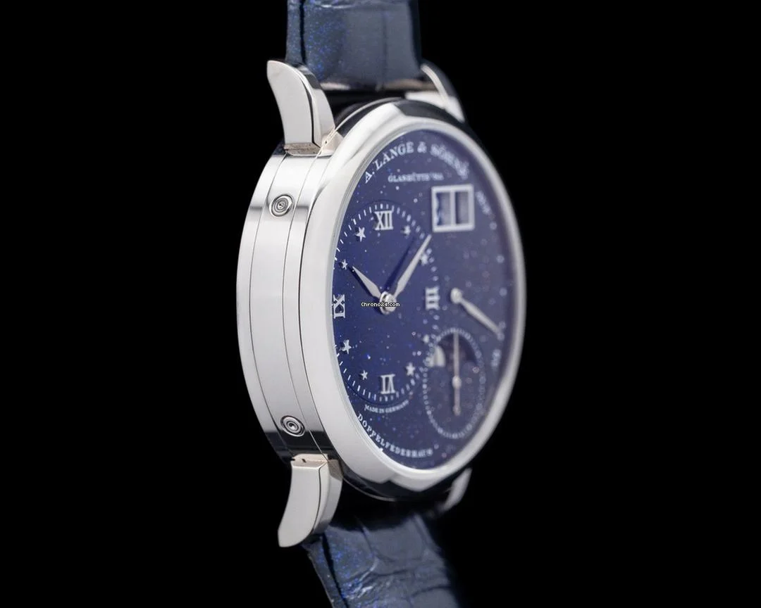 A. Lange & S?hne 182.086 Little Lange 1 Moon Aventurine 18K WG Blue Dial