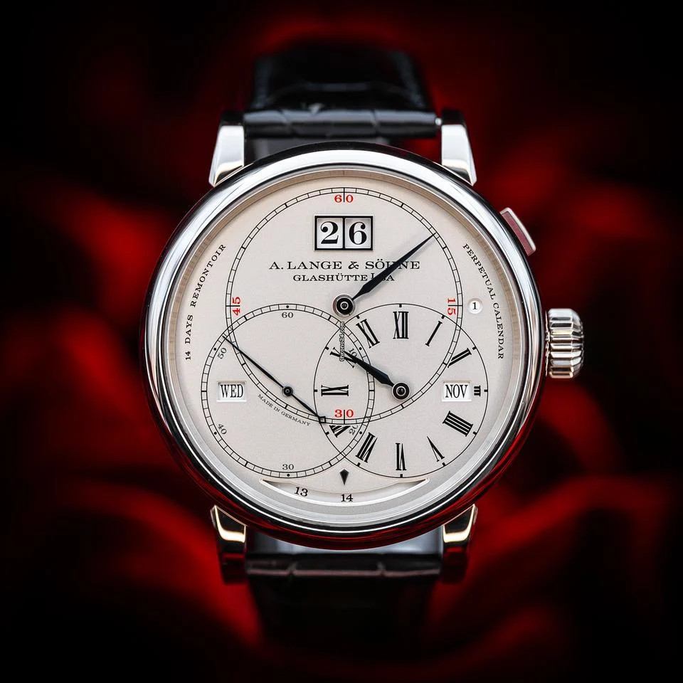 A. Lange & S?hne Richard Lange Perpetual Calendar Terraluna 18K White Gold 180.026FE Complete Set