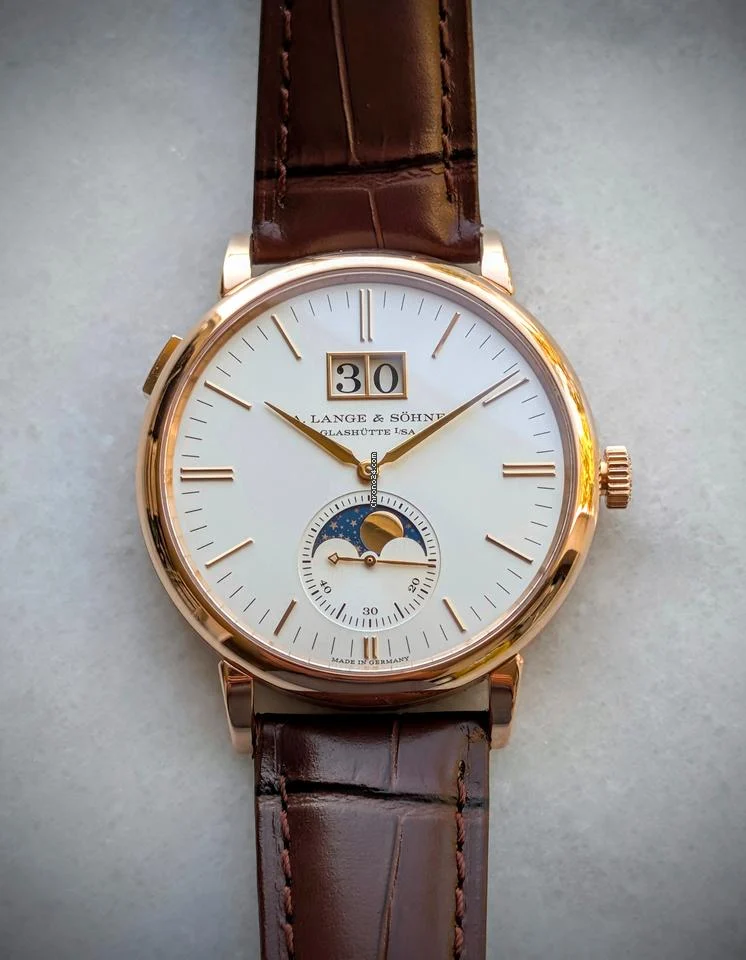 A. Lange & S?hne Saxonia Moon Phase Argenté dial