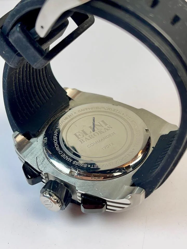 Elini Barokas Commander Chronograph Calendar Day Date Two Tone Dial Original Box Papers Swiss Made