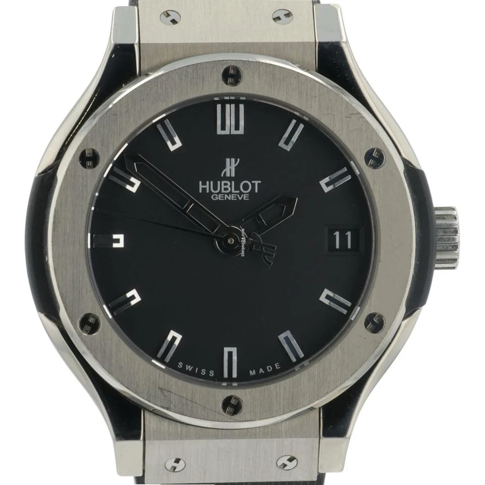 Hublot Classic Fusion Titanium Black Dial 33mm Quartz Women's 581.NX.1170.RX