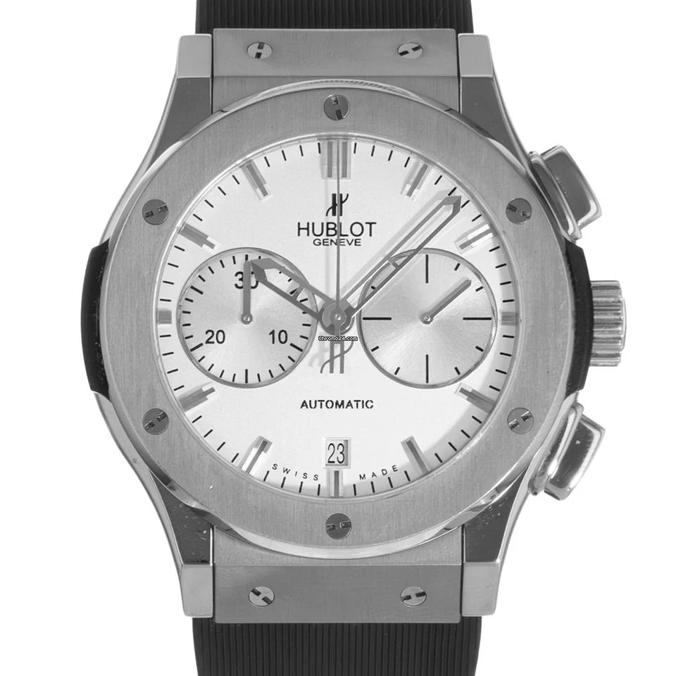 Hublot Classic Fusion 521.NX.2610.RX 45mm Silver Chronograph Mens Watch 2015