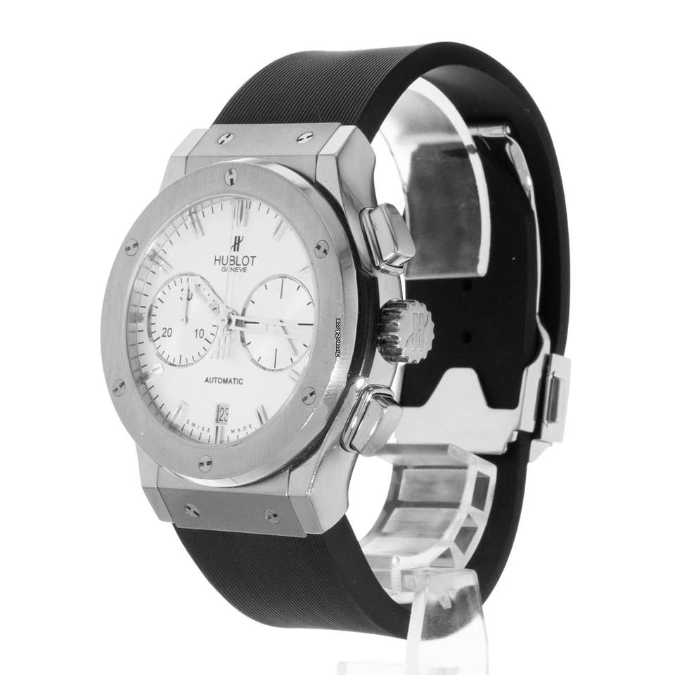 Hublot Classic Fusion 521.NX.2610.RX 45mm Silver Chronograph Mens Watch 2015