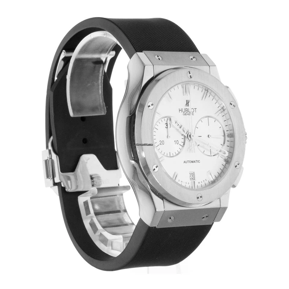 Hublot Classic Fusion 521.NX.2610.RX 45mm Silver Chronograph Mens Watch 2015