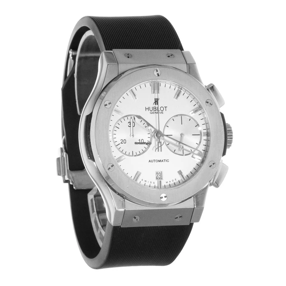 Hublot Classic Fusion 521.NX.2610.RX 45mm Silver Chronograph Mens Watch 2015