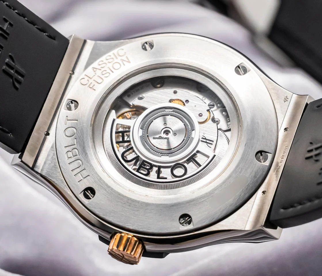 Hublot Classic Fusion Titanium King Gold 45 mm Black Dial $13K MSRP Automatic Deploy Date
