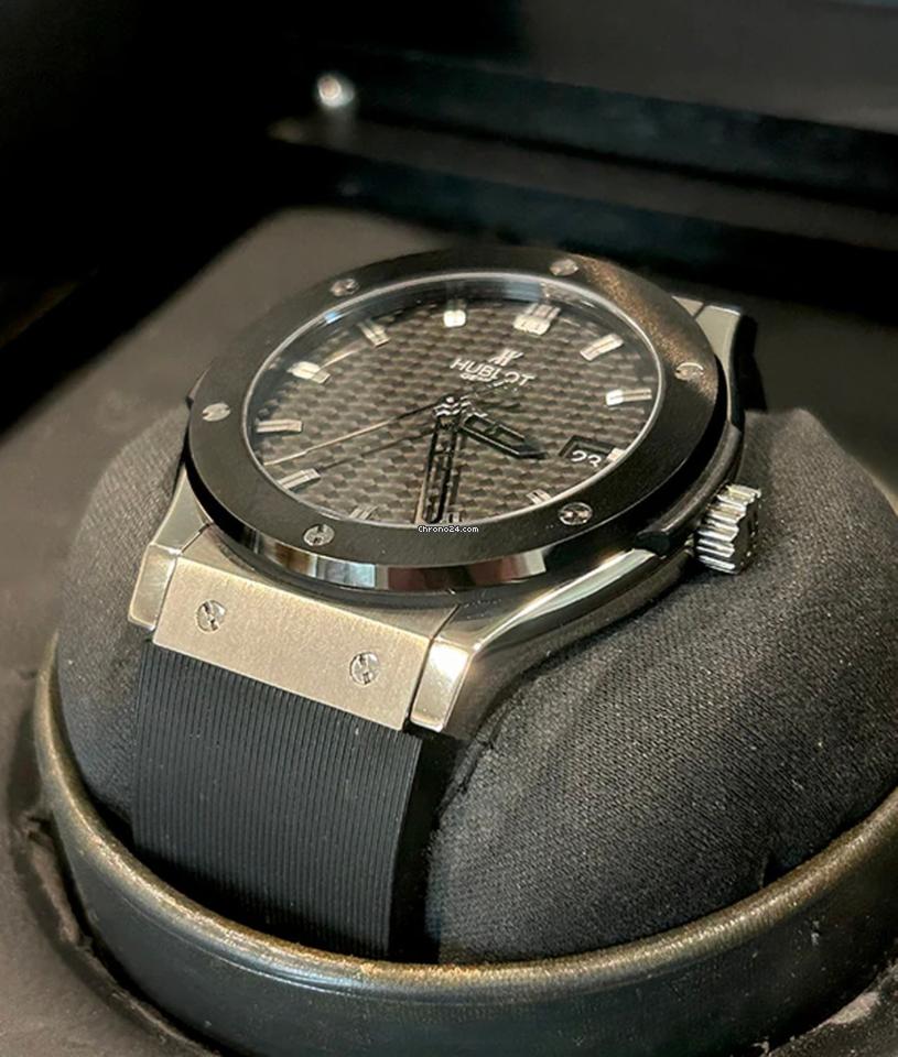 Hublot Classic Fusion Zirconium 45MM Black Carbon Dial Rubber Strap (511.ZM.1670.RX) 5 Hublot Classic Fusion Zirconium 45MM Black Carbon Dial Rubber Strap (511.ZM.1670.RX)