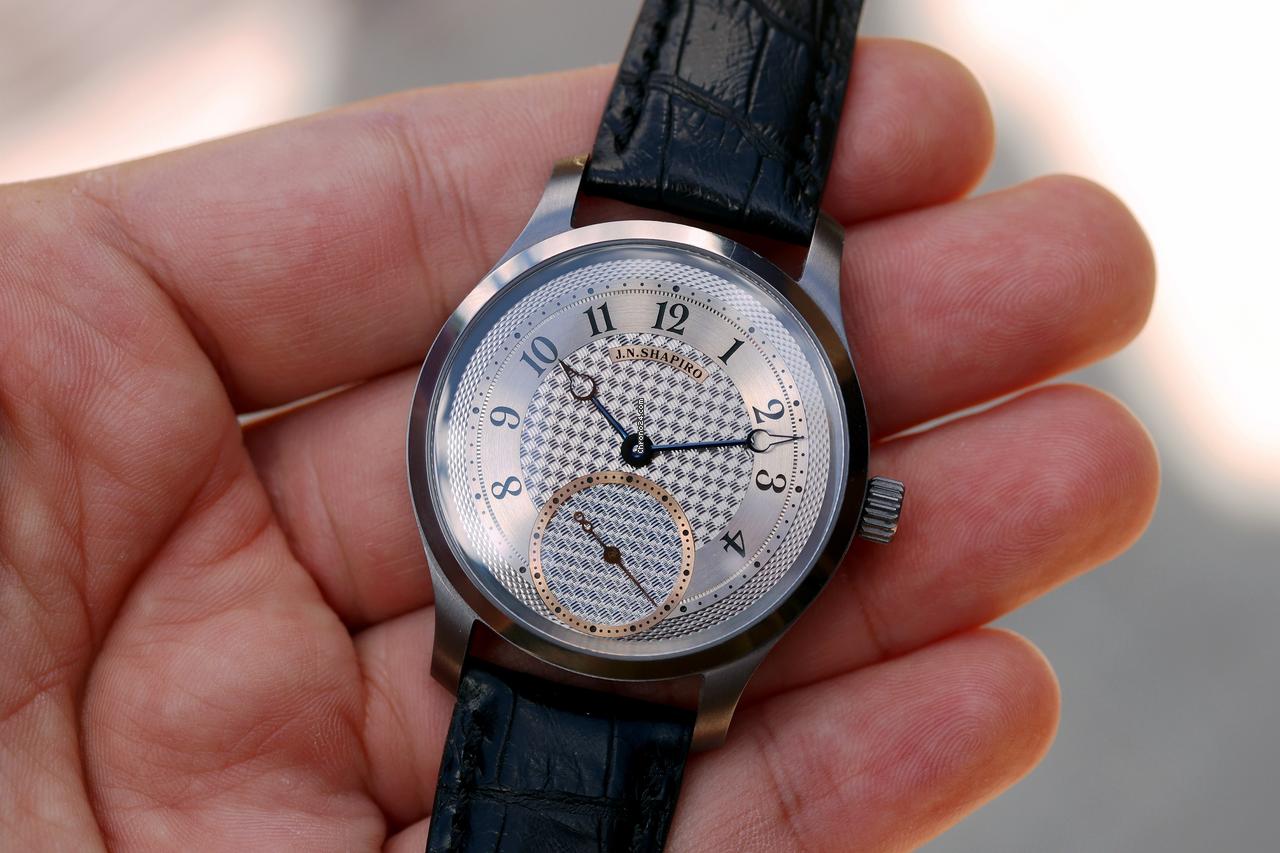 J.N. Shapiro Infinity Series Tantalum 39mm Uhren-Werke Dresden (UWD), Meteorite Guilloche