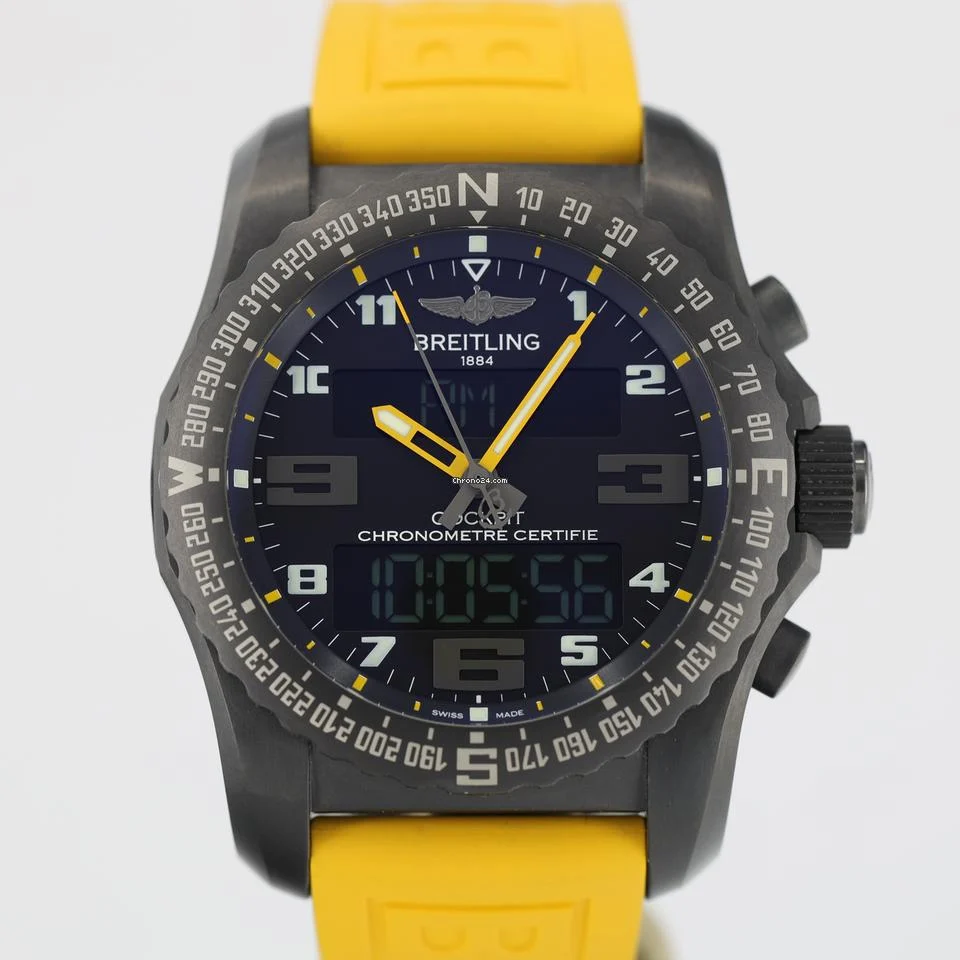 Breitling Cockpit B50 Night Mission Black Dial Titanium Quartz VB5010A4/BD41-242S