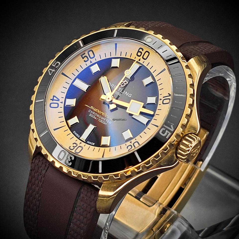 Breitling Superocean Automatic 44 mm, Bronze Case, Rubber Strap, with Box and Papers