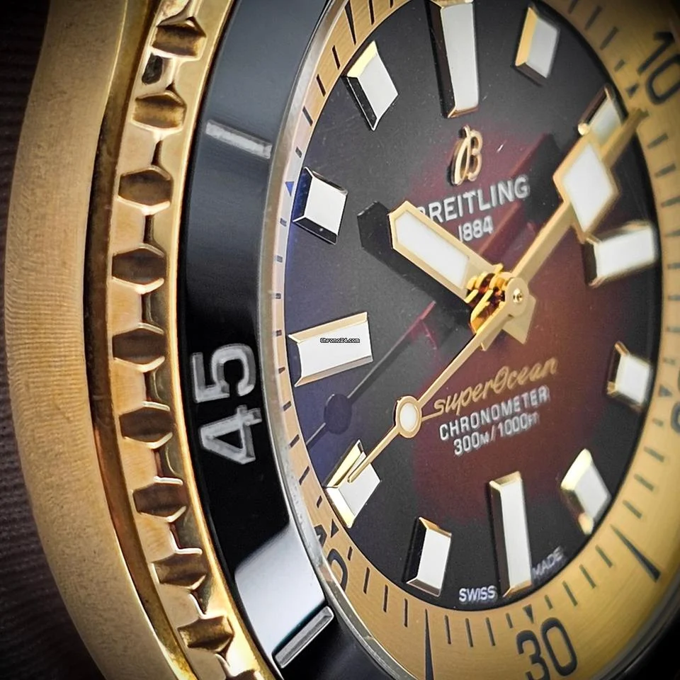 Breitling Superocean Automatic 44 mm, Bronze Case, Rubber Strap, with Box and Papers