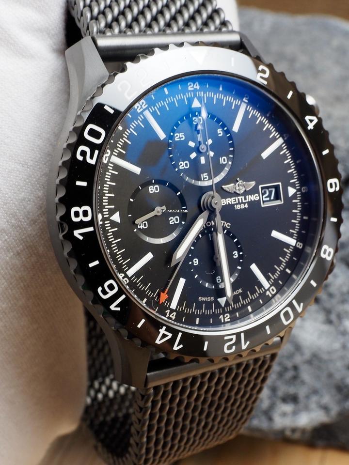 Breitling Chronoliner Black Steel Limited 99% LNIB RARE Discontinued M24310