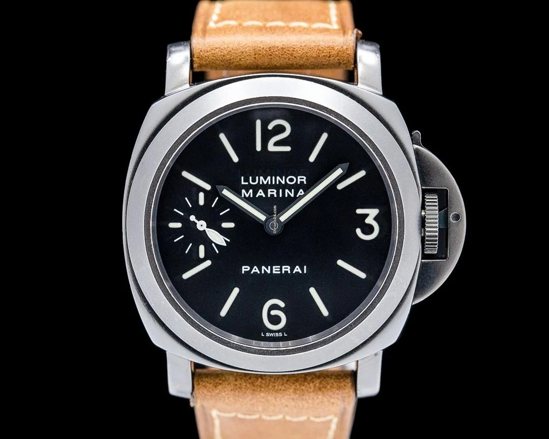 Panerai PAM00004 Luminor Marina Black PVD SS Black Dial
