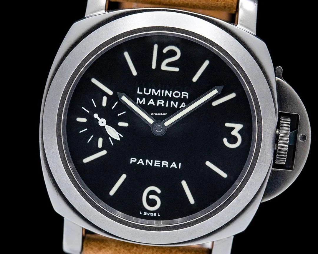Panerai PAM00004 Luminor Marina Black PVD SS Black Dial
