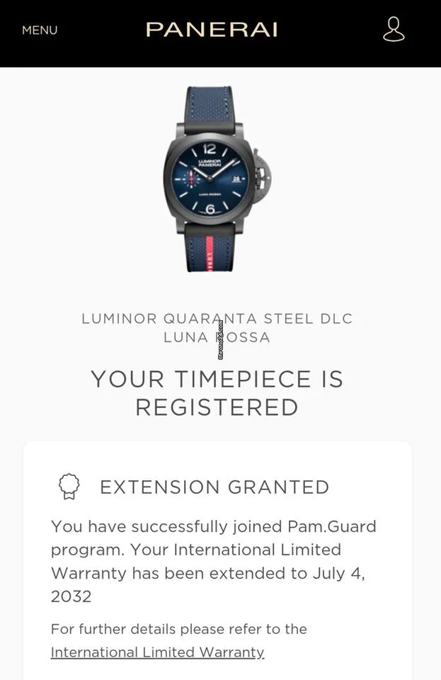 Panerai Dlc Luna Rossa Pam01408 Luminor Quaranta 40mm 2024, warranty through 2032. Box and papers.
