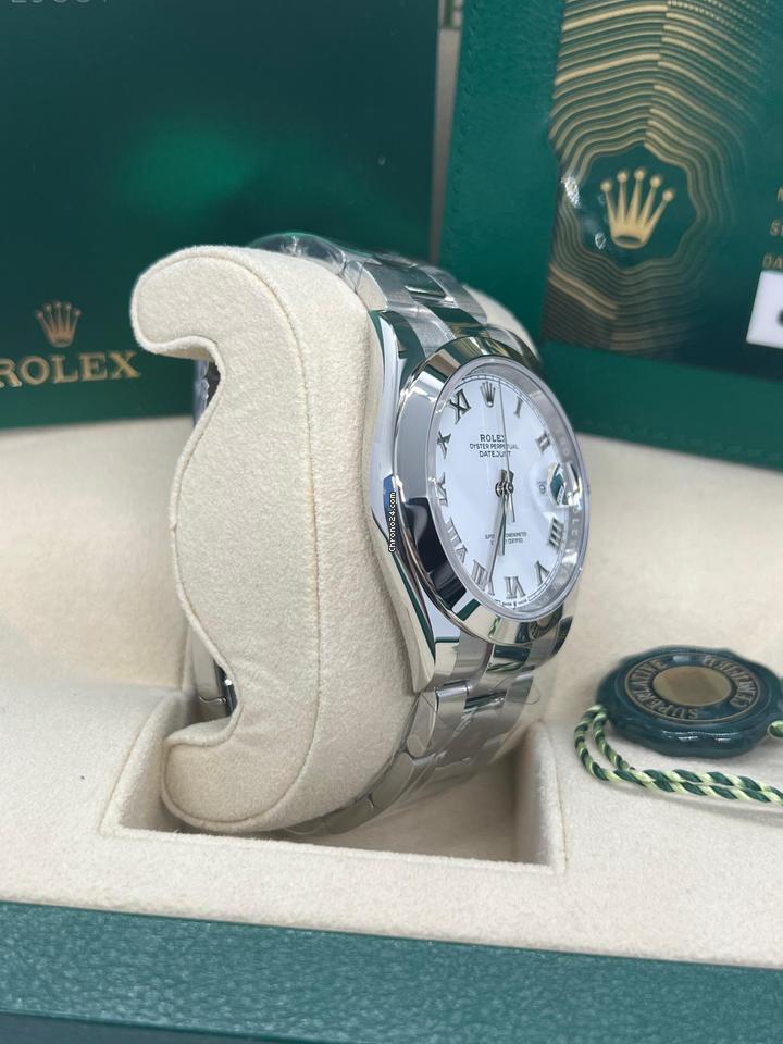Rolex Datejust 41 126300 White Roman New Unworn 2024 Box and Papers