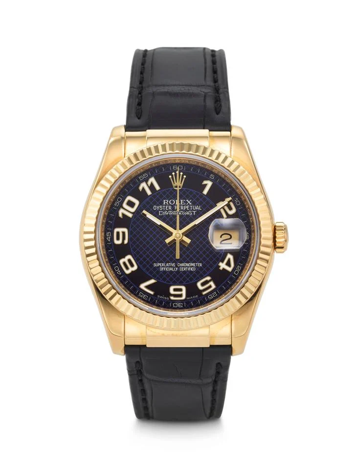 Rolex , DESIRABLE YELLOW GOLD 'DATEJUST' WITH BLUE DIAL, REF. 116138