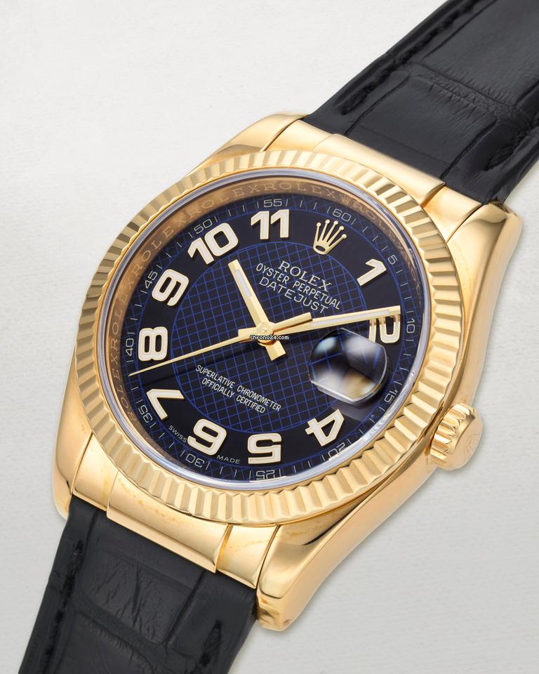 Rolex , DESIRABLE YELLOW GOLD 'DATEJUST' WITH BLUE DIAL, REF. 116138