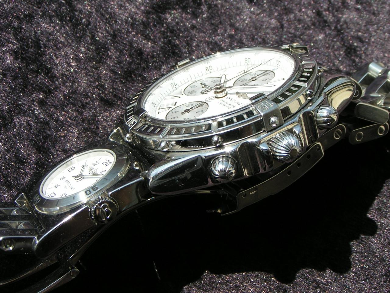 Breitling Crosswind Chronometre mit UTC MODUL A70174 STEEL STAHL WEISSES ZB