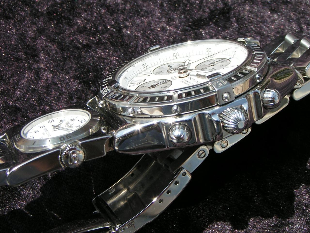 Breitling Crosswind Chronometre mit UTC MODUL A70174 STEEL STAHL WEISSES ZB