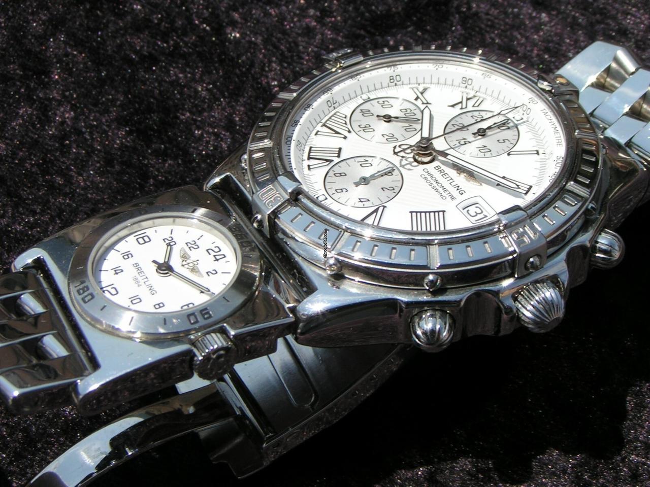 Breitling Crosswind Chronometre mit UTC MODUL A70174 STEEL STAHL WEISSES ZB