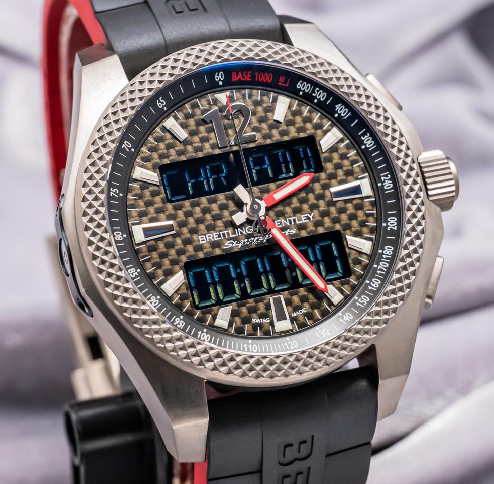 Breitling Bentley Supersports B55 Limited Edition Box Papers Carbon Fiber Dial Flyback UTC