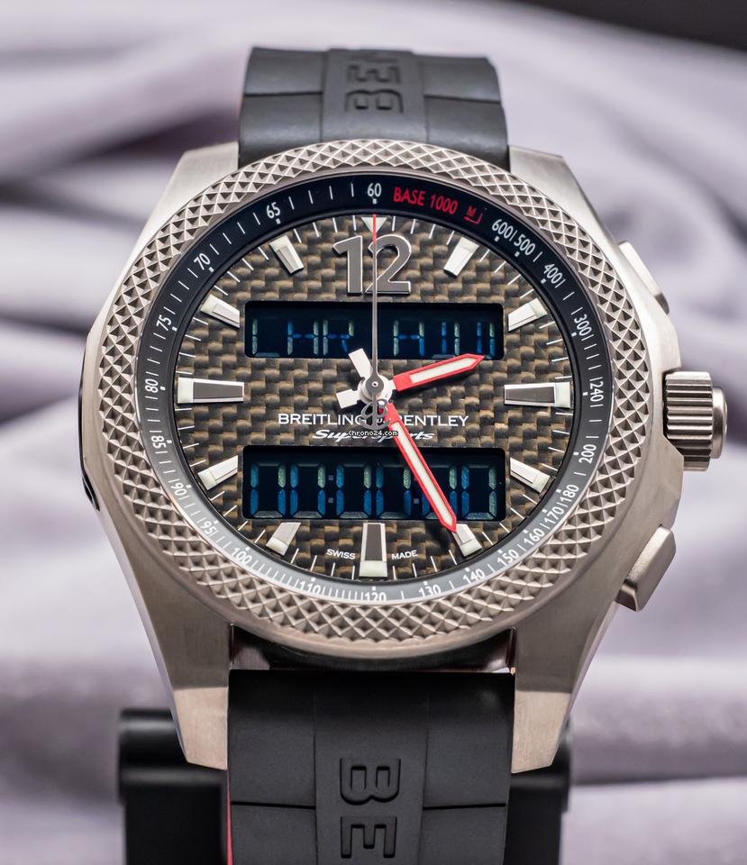 Breitling Bentley Supersports B55 Limited Edition Box Papers Carbon Fiber Dial Flyback UTC 10 Breitling Bentley Supersports B55 Limited Edition Box Papers Carbon Fiber Dial Flyback UTC