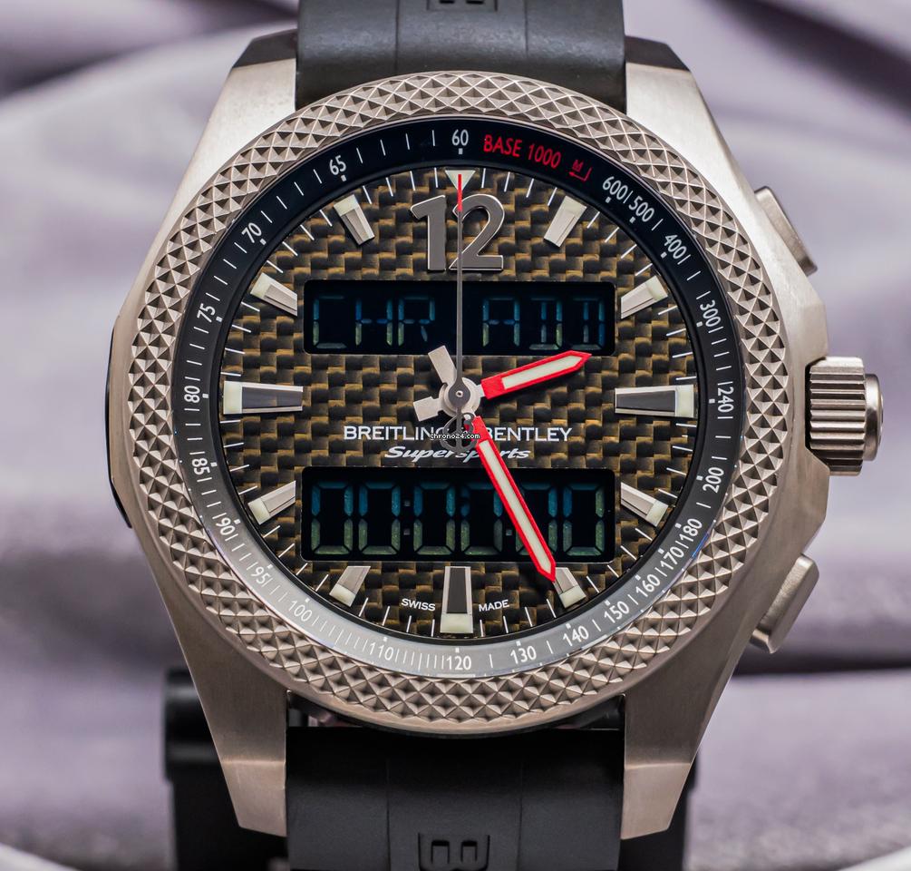 Breitling Bentley Supersports B55 Limited Edition Box Papers Carbon Fiber Dial Flyback UTC