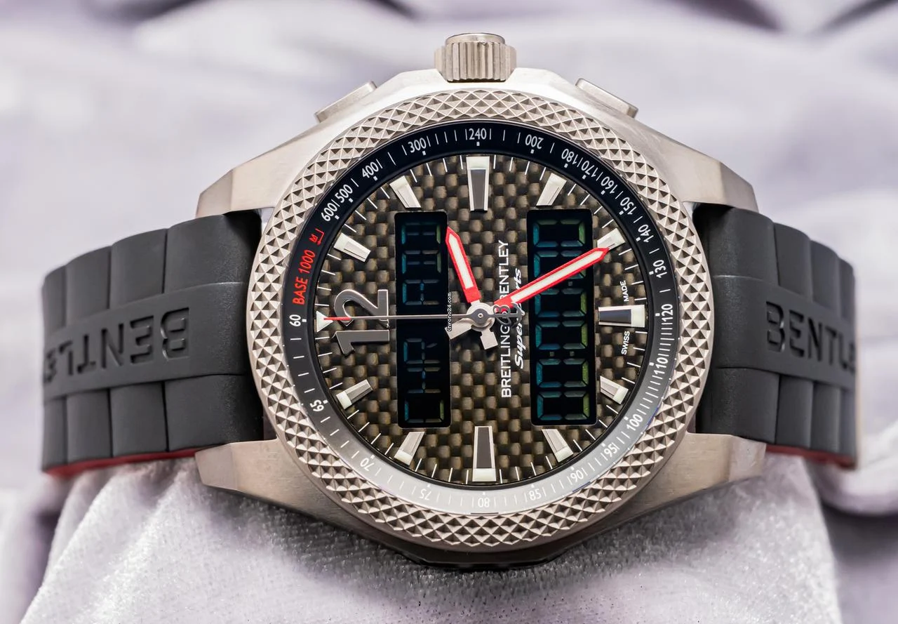 Breitling Bentley Supersports B55 Limited Edition Box Papers Carbon Fiber Dial Flyback UTC 4 Breitling Bentley Supersports B55 Limited Edition Box Papers Carbon Fiber Dial Flyback UTC