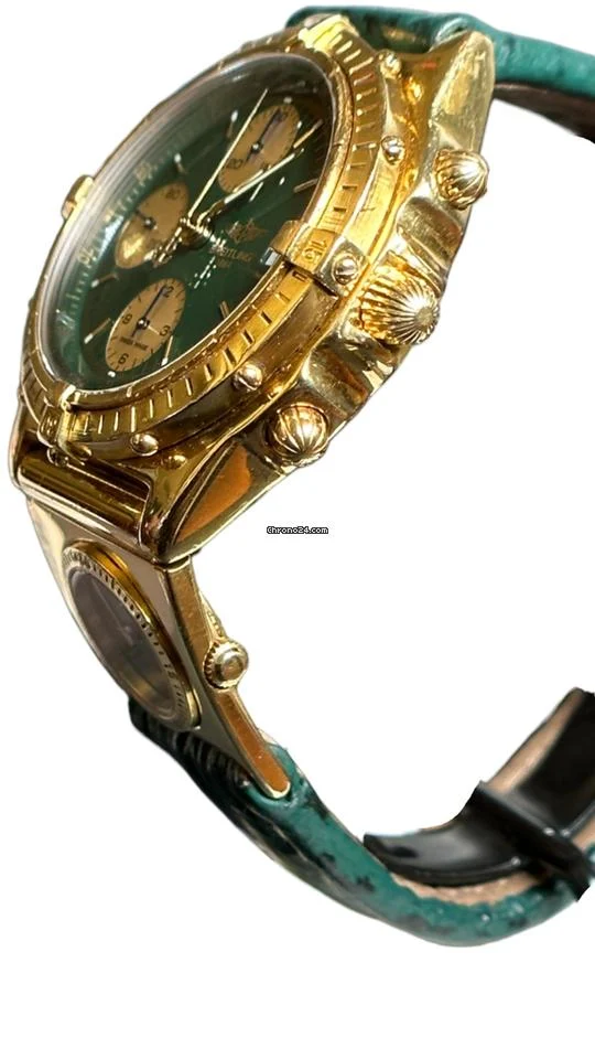 Breitling Chronomat UTC Yellow Gold Green Dial Automatic Watch 10 Breitling Chronomat UTC Yellow Gold Green Dial Automatic Watch