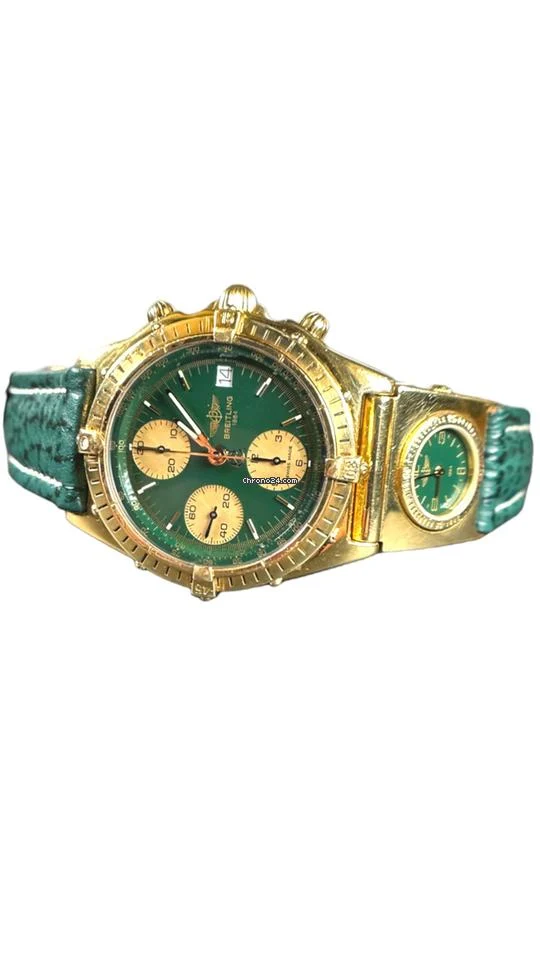 Breitling Chronomat UTC Yellow Gold Green Dial Automatic Watch 12 Breitling Chronomat UTC Yellow Gold Green Dial Automatic Watch