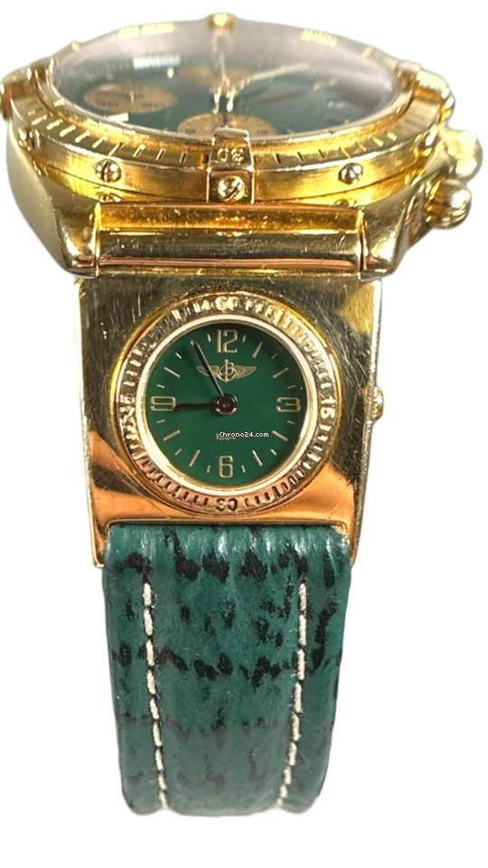 Breitling Chronomat UTC Yellow Gold Green Dial Automatic Watch 3 Breitling Chronomat UTC Yellow Gold Green Dial Automatic Watch