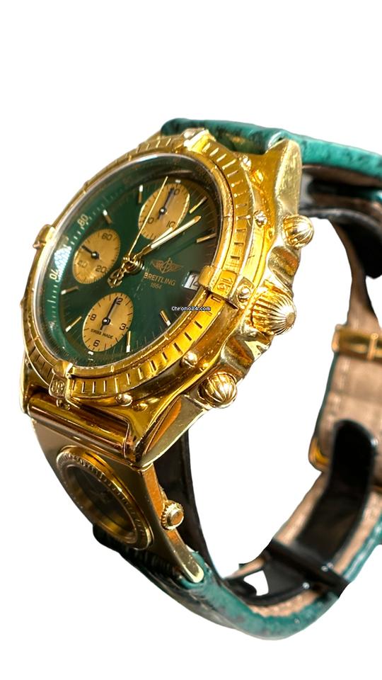 Breitling Chronomat UTC Yellow Gold Green Dial Automatic Watch 9 Breitling Chronomat UTC Yellow Gold Green Dial Automatic Watch