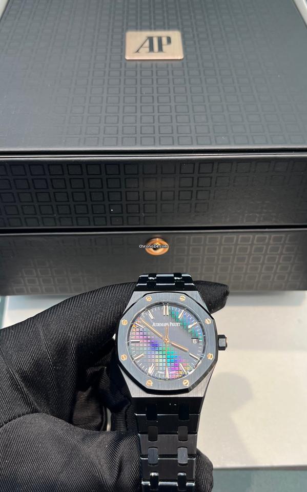 Audemars Piguet Black Ceramic Rainbow Dial Limited Edition Carolina Bucci 34mm 77350CE.OO.1266CE.02.A