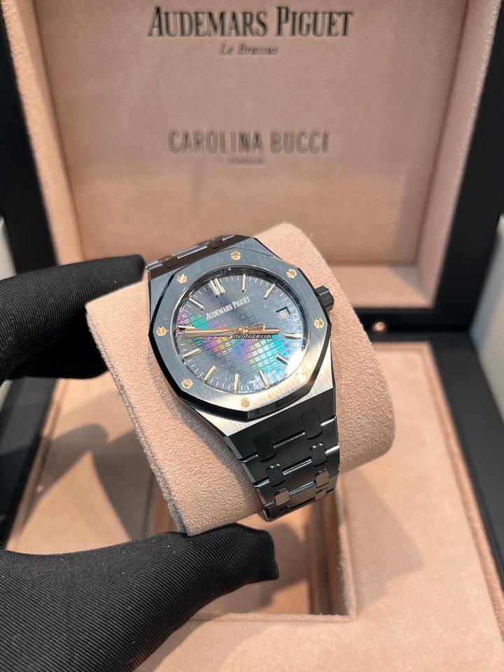 Audemars Piguet Black Ceramic Rainbow Dial Limited Edition Carolina Bucci 34mm 77350CE.OO.1266CE.02.A
