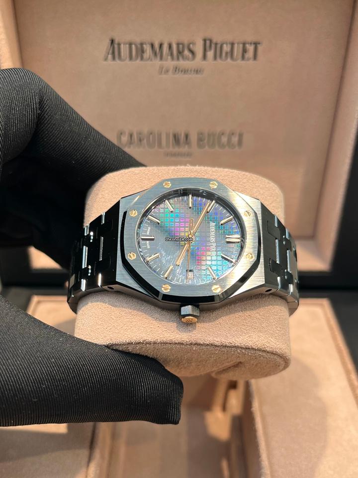 Audemars Piguet Black Ceramic Rainbow Dial Limited Edition Carolina Bucci 34mm 77350CE.OO.1266CE.02.A