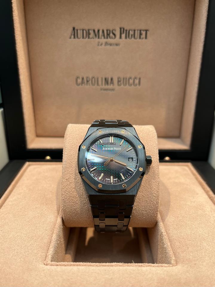 Audemars Piguet Black Ceramic Rainbow Dial Limited Edition Carolina Bucci 34mm 77350CE.OO.1266CE.02.A