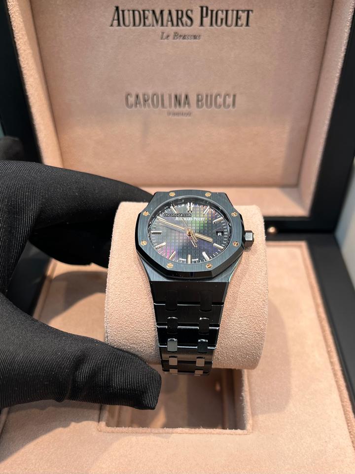 Audemars Piguet Black Ceramic Rainbow Dial Limited Edition Carolina Bucci 34mm 77350CE.OO.1266CE.02.A