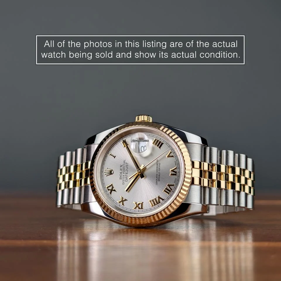 Rolex Datejust 36 2005 Box & Papers Roman Dial Jubilee Bracelet
