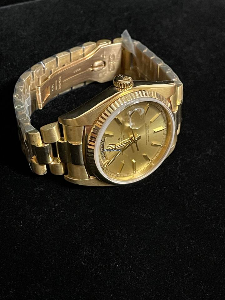 Rolex 1981 Day-Date 18038 Champagne Dial 18kt President No Papers 36mm