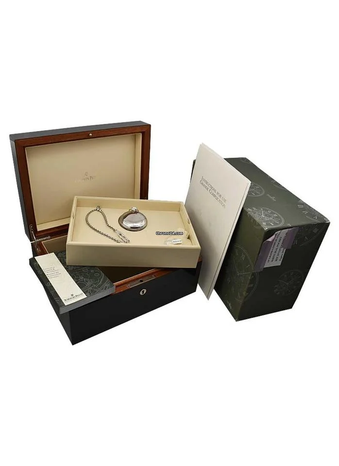 Audemars Piguet Grande Complication Pocket Watch Platinum with Enamel Dial and Platinum Chain