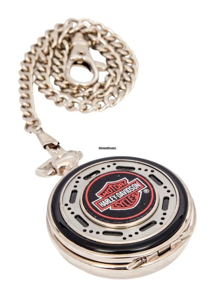 Franklin Mint Owned & Used By ZZ TOP'S Dusty Hill - Harley Davidson Chrome Pocket Watch