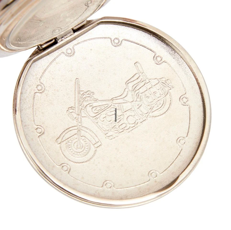 Franklin Mint Owned & Used By ZZ TOP'S Dusty Hill - Harley Davidson Chrome Pocket Watch