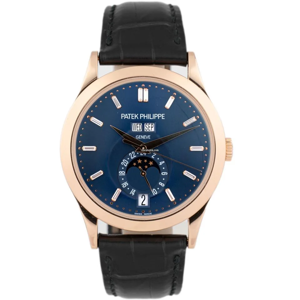 Patek Philippe Complications Annual Calendar Rose Gold Blue Dial 38.5mm 5396R-015 Full Set