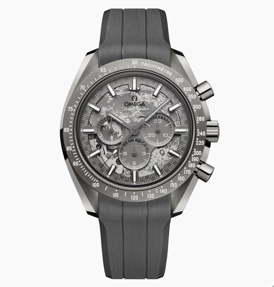 Omega NEW 2025 Dark Side Of The Moon Speedmaster Grey Skeleton Rubber 310.92.44.50.06.002