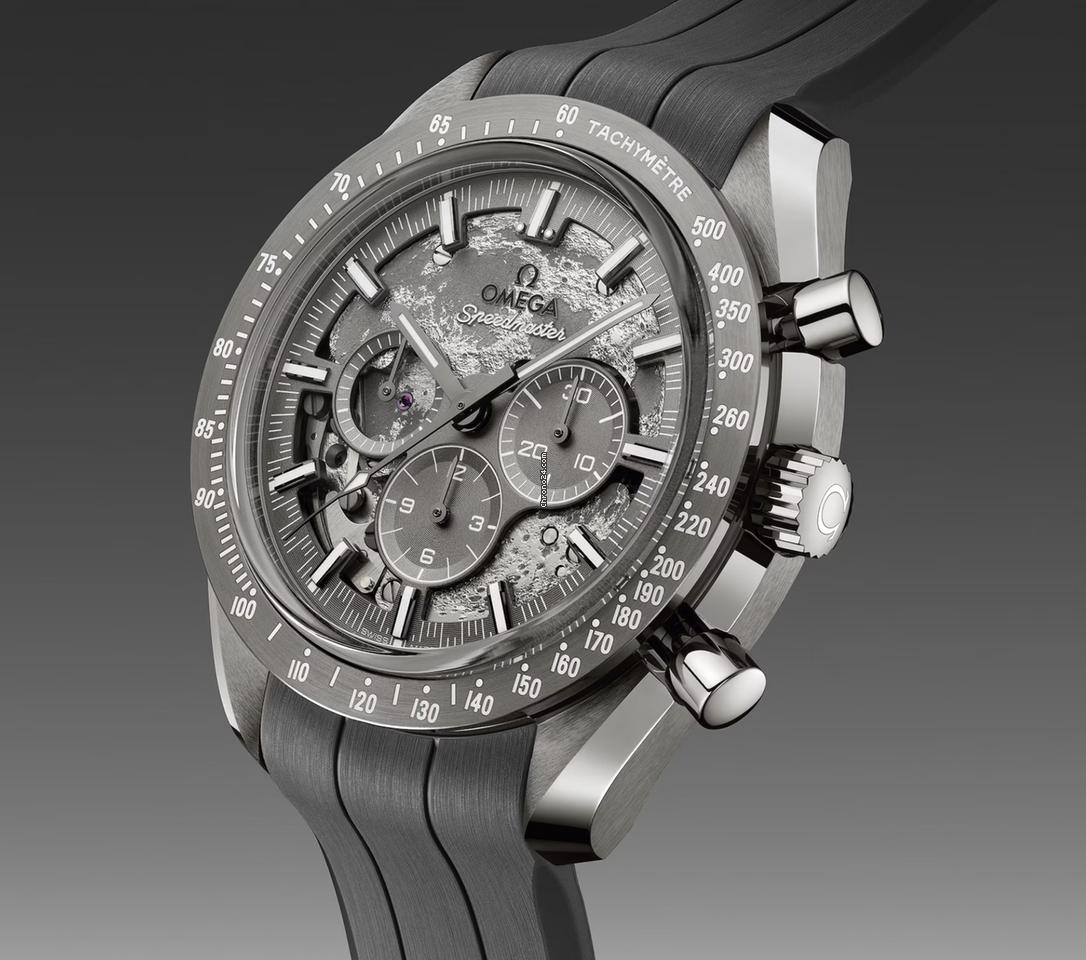 Omega NEW 2025 Dark Side Of The Moon Speedmaster Grey Skeleton Rubber 310.92.44.50.06.002