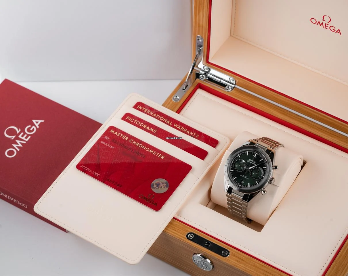 Omega NEW 2025 Speedmaster 57 Green Dial Chronograph 332.10.41.51.10.001