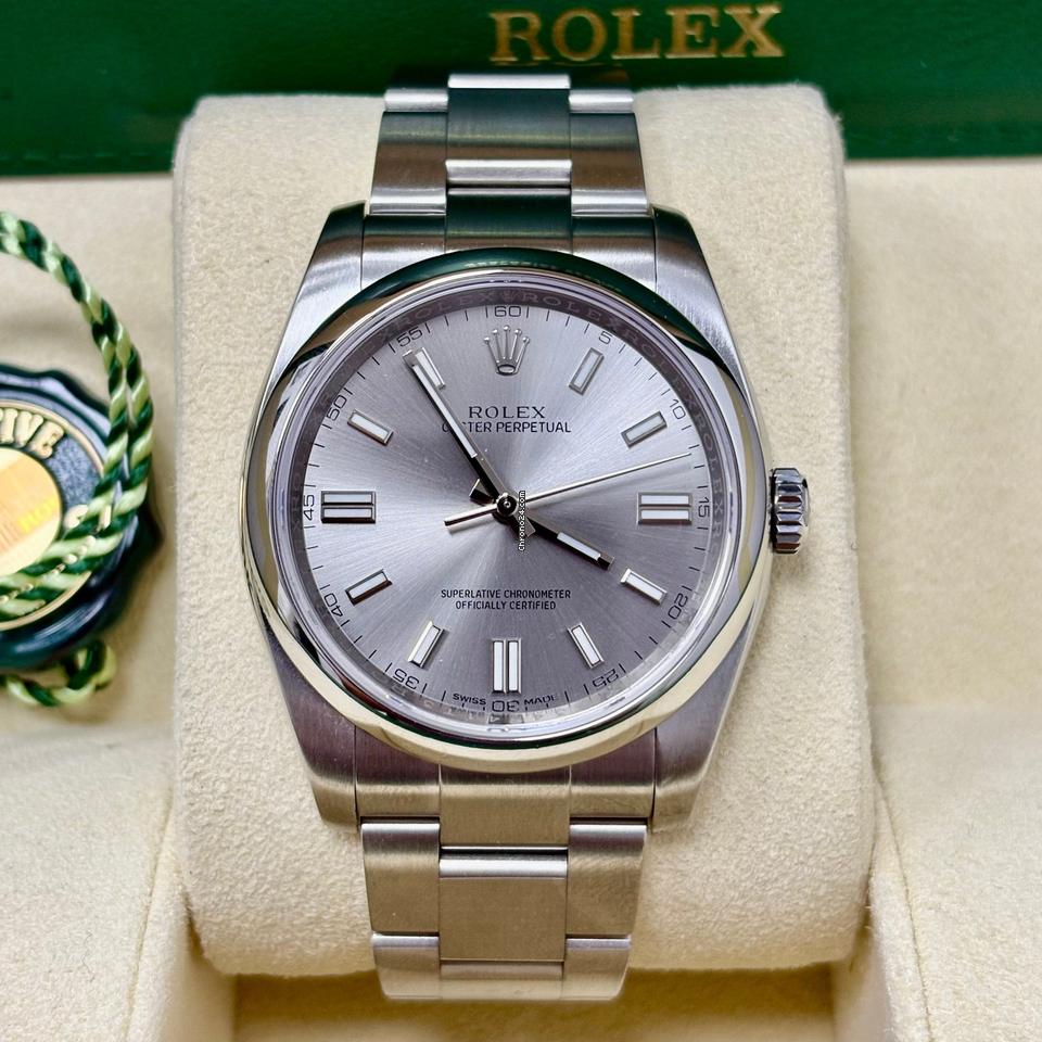 Rolex Oyster Perpetual 36 116000 Grey Dial Box + Papers