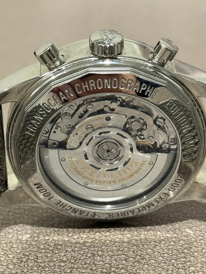 Breitling Transocean Chronograph Gmt Limited Edition Number XXXX/2000 Very Good Condition 3 Breitling Transocean Chronograph Gmt Limited Edition Number XXXX/2000 Very Good Condition
